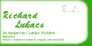 richard lukacs business card